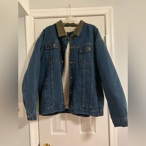 North Bay Fleece Lined Corduroy Collar Denim Jacket